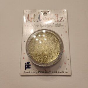 Yellow Gold Glitter Microfine Sparklerz Craft Art Accentz Brand .35 Oz 10g